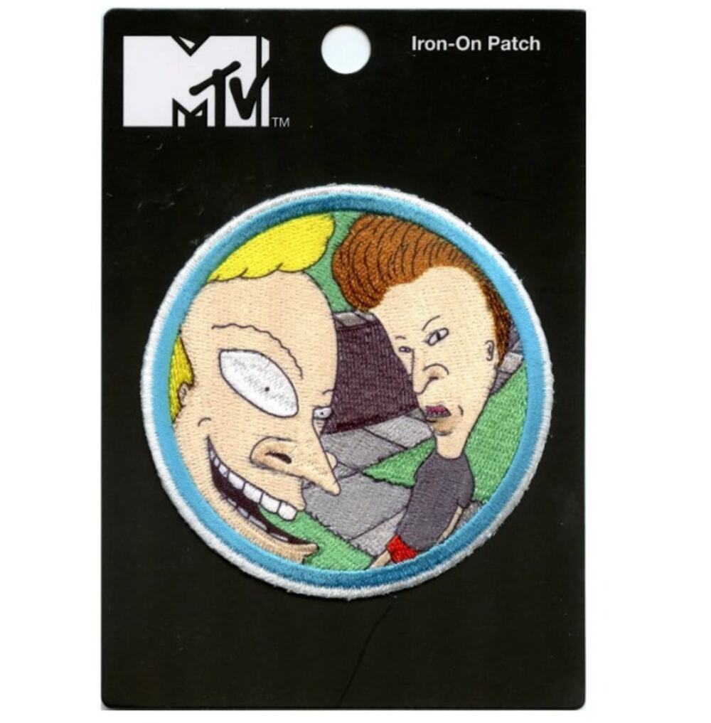 Loungefly Beavis And Butt-Head Round Logo Embroidered Iron On Foto Patch | New